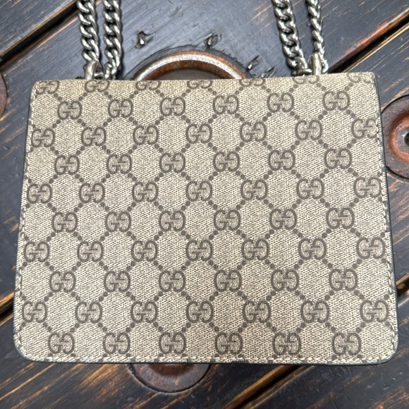 GUCCI Dionysus mini printed coated-canvas and suede shoulder bag - Hibiscus Red - Picture 4 of 17